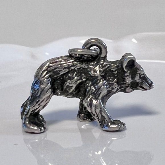 Vintage 3D Grizzly Bear Yellow Stone Sterling Silver 925 Charm - Picture 5 of 9